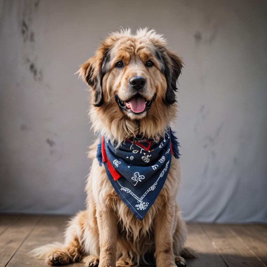 Blue and Red Long Bandana