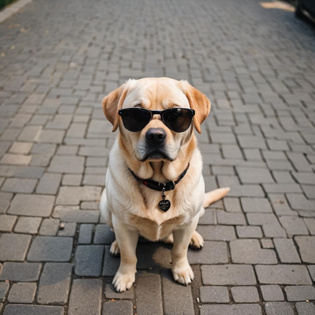 cutely dressed dog