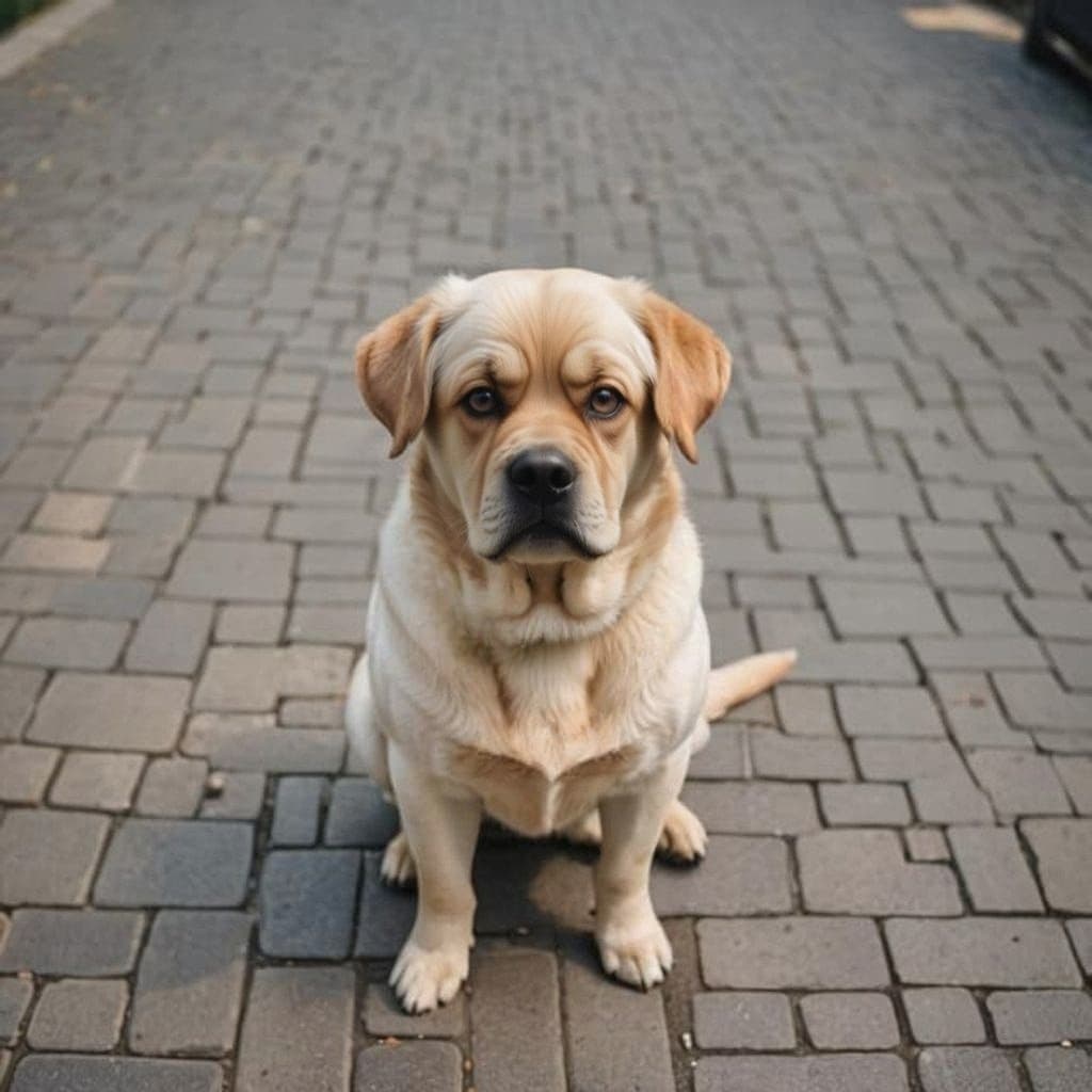 cutely dressed dog